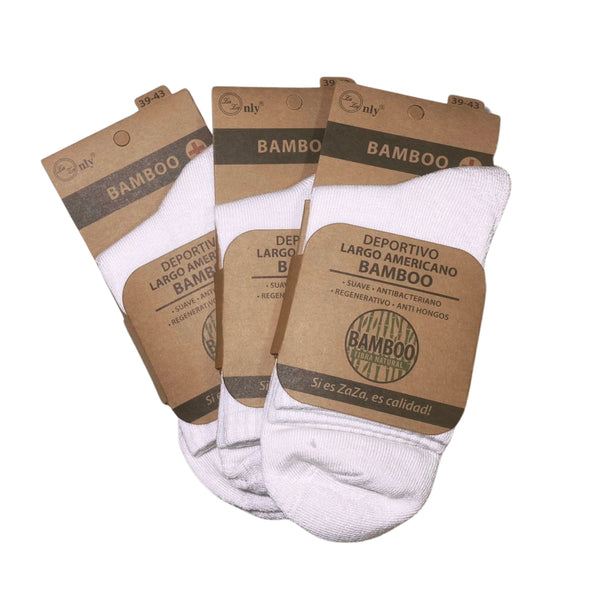 Pack 3 Calcetines Largo Bambú Deportivos