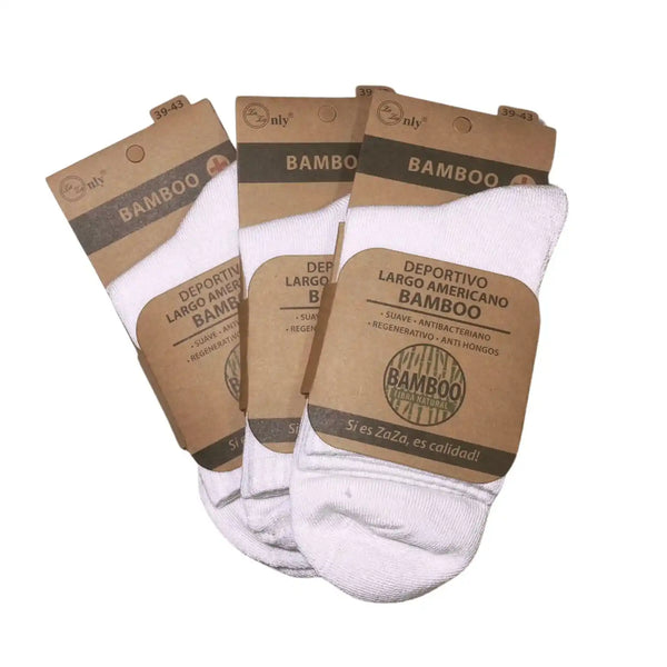Pack 3 Calcetines Largo Bambú Deportivos - Vista 2 | Enigma Store Chile
