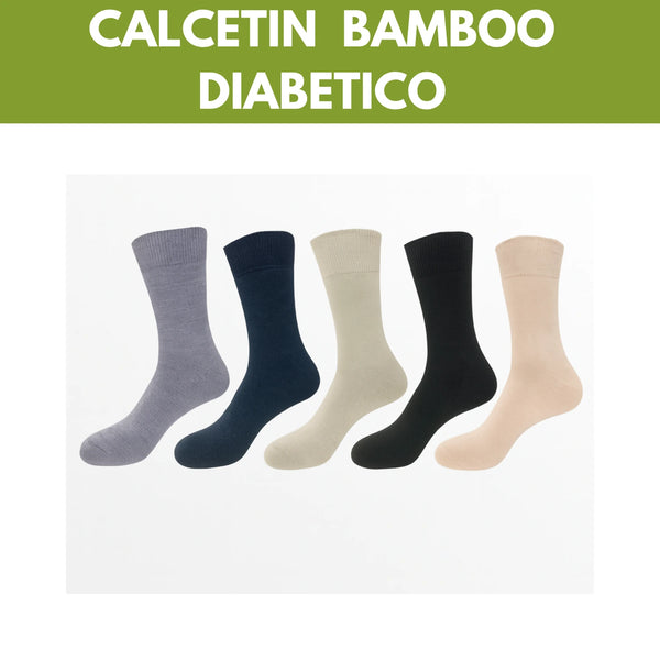 Pack 3 Calcetines Hombre De Bambu Diabetico Sin Costura