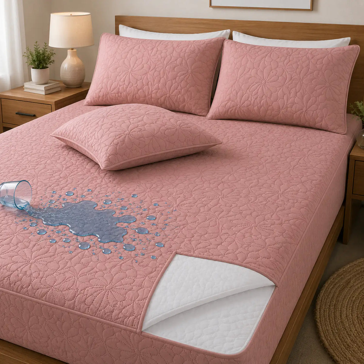 Cubre Colchón Impermeable Ultra Suave + Fundas