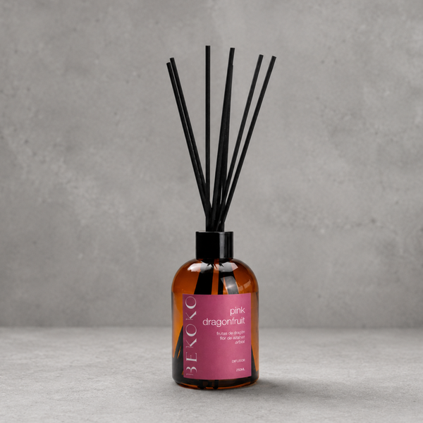 Difusor Ambiental con Varillas Pink Dragonfruit Ámbar 250ml