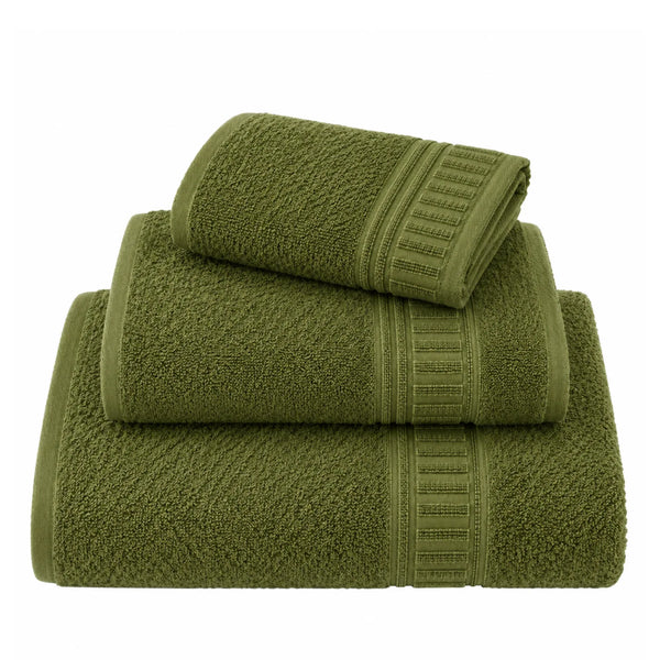 Juego de 3 toallas de baño premium de algodón 700 GSM en color gris, suaves y absorbentes, de la marca Enigma Store.