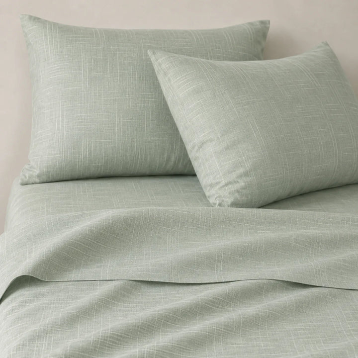 Juego de sábanas king Lisas en algodón de 200 hilos en color beige, ropa de cama de alta calidad.