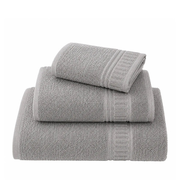 Juego de toallas de baño premium de algodón 100% Enigma Store, 700 GSM, set de 3 piezas en color beige.
