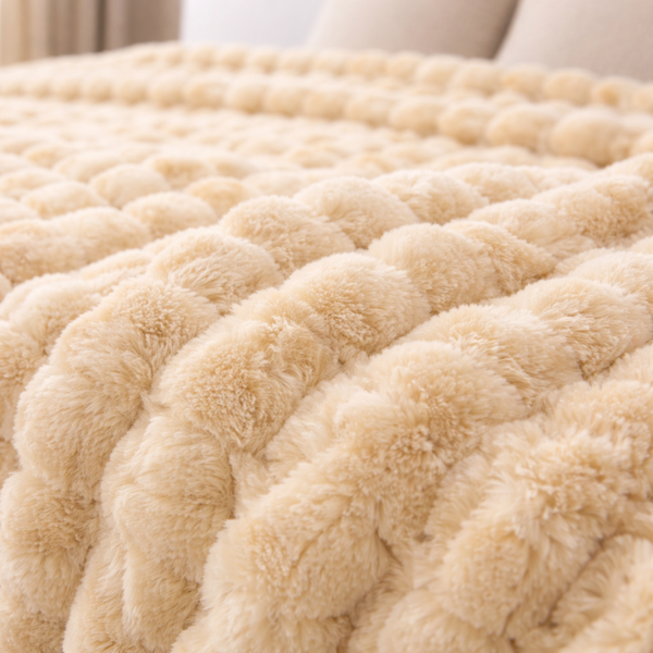 Manta Plush Piel Conejo  Lujoso King 240x260 cm