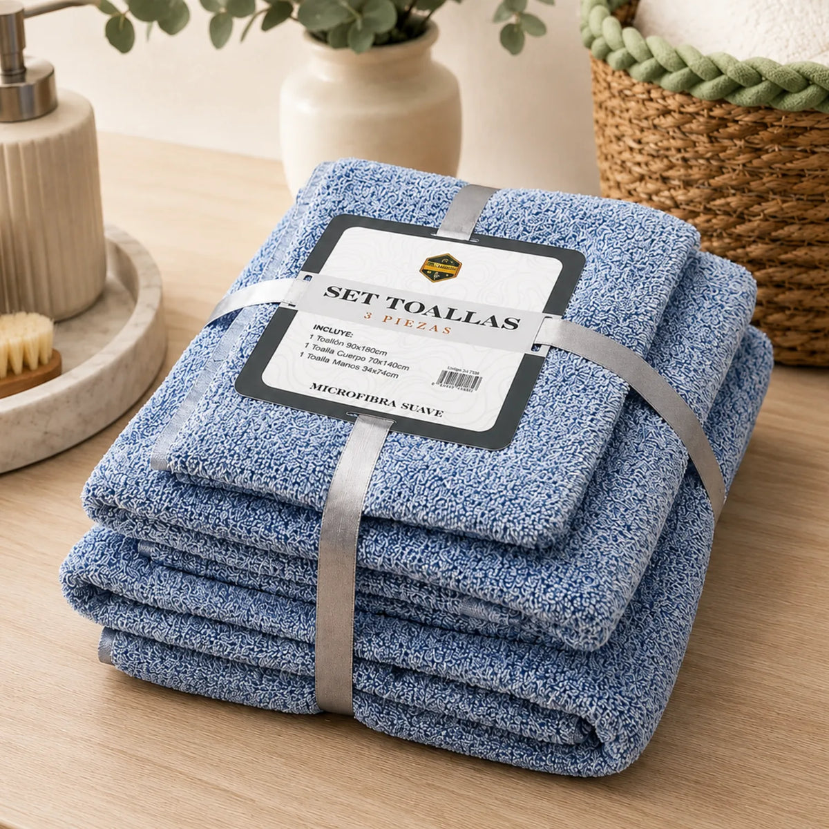 Set Toallas de Baño Microfibra Regalo 3 Piezas (imagen 8) | Enigma Store Chile