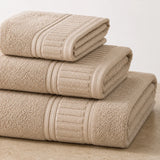 Set de toallas de baño premium de 100% algodón, 700 GSM, con 3 piezas, en colores suaves y suaves texturas.