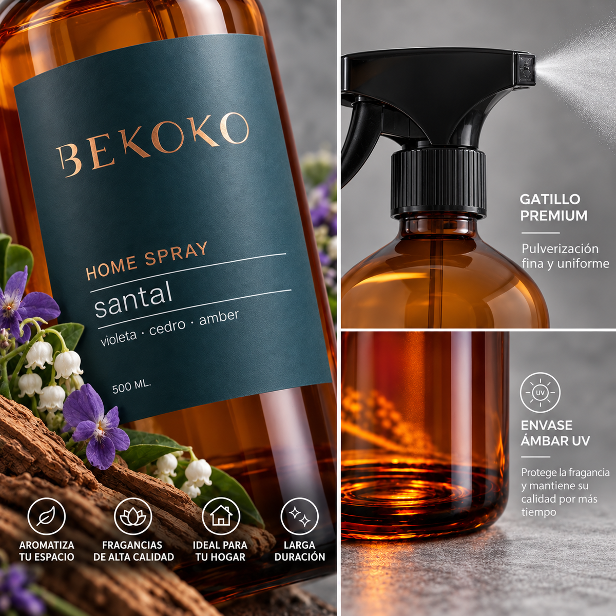 Home Spray Aromatizante Santal 500ml