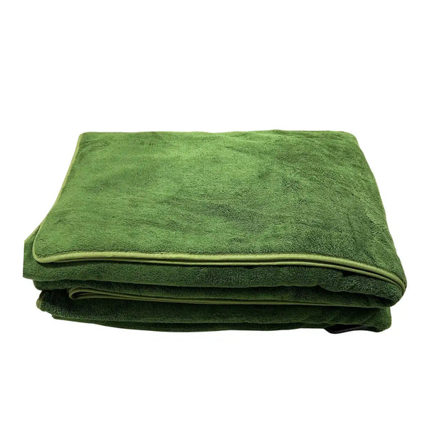 Set 2 Toallas Baño Grande Microfibra Verde - Vista 3 | Enigma Store Chile