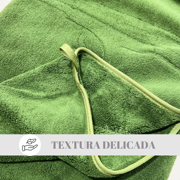 Set 2 Toallas De Baño Grande Microfibra Verde Toallon 90x180cm