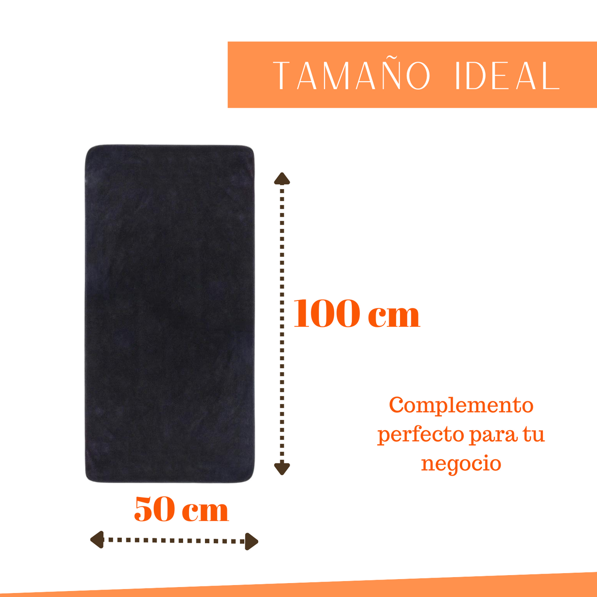 Pack 3 Toalla Negra de microfibra para Hotel Barberia Spa Gym 50x100 Cm