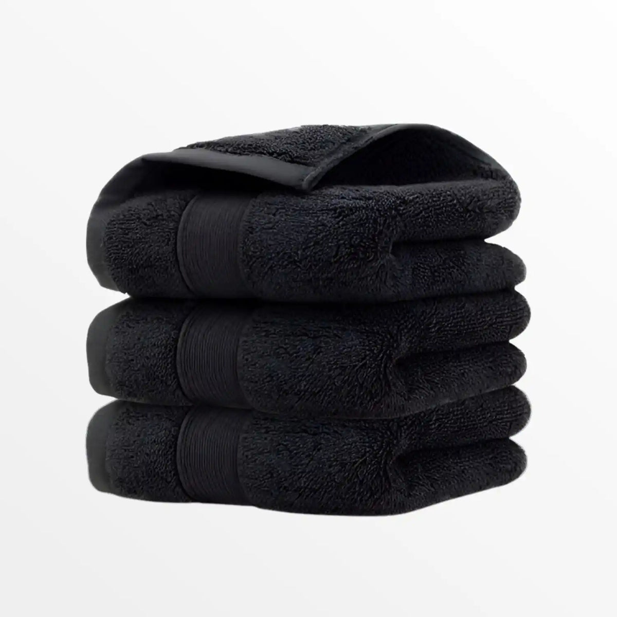 Pack de 3 toallas de algodón negras para peluquería, piso y hotel, 50x100 cm, de la marca Enigma Store.