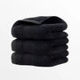 Pack de 3 toallas de algodón negras para peluquería, piso y hotel, 50x100 cm, de la marca Enigma Store.