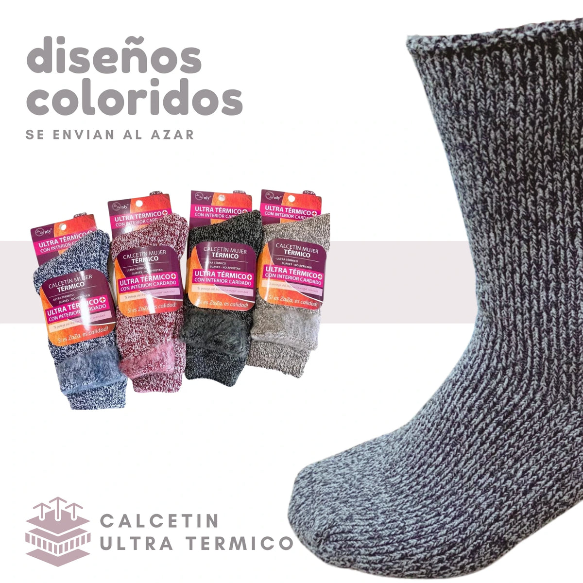 Calcetines Térmicos Mujer Invierno Interior Afelpado
