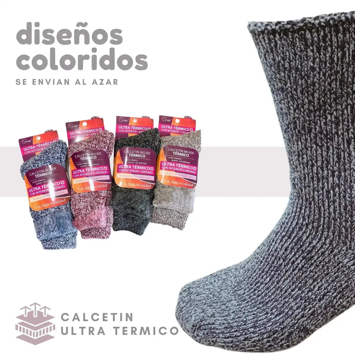 Calcetines Térmicos Mujer Ultra Abrigo Interior Afelpado - Vista 4 | Enigma Store Chile