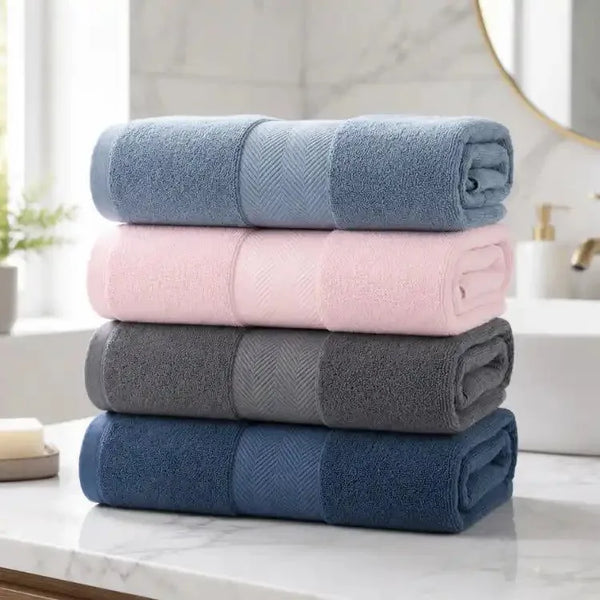 Pack 3 Toallas Baño Hotel 100% Algodón De 70x140 Cm 450g | abf087-b0