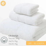 Pack 3 Toalla Cuerpo Mano Cara 100% Algodon suave | abf087-b0