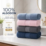 Pack 3 Toallas Baño Hotel 100% Algodón De 70x140 Cm 450g | abf087-b0