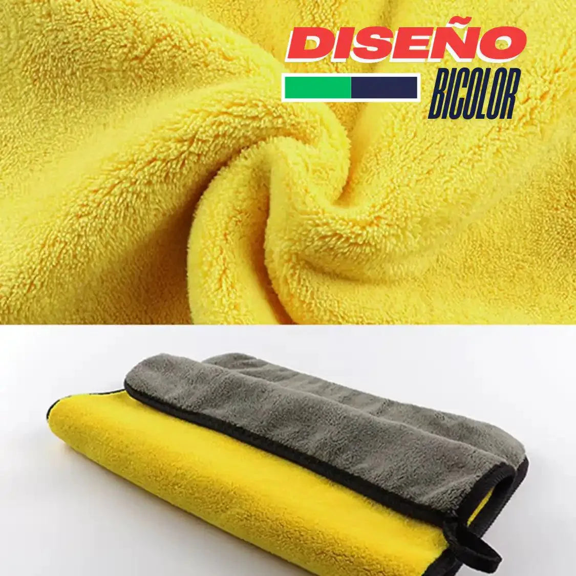 Set de 12 paños para auto microfibra 400 grs medida 30x40 cm | abf087-b0