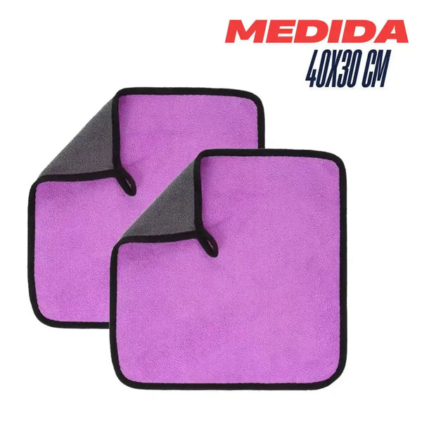 Set de 12 paños para auto microfibra 400 grs medida 30x40 cm | abf087-b0