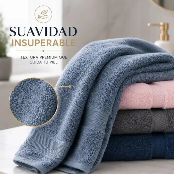 Pack 3 Toallas Baño Hotel 100% Algodón De 70x140 Cm 450g | abf087-b0