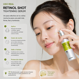 Suero reafirmante coreano CELIMAX THE VITA A RETINOL SHOT, 30 ml, con fórmula para mejorar la firmeza de la piel.